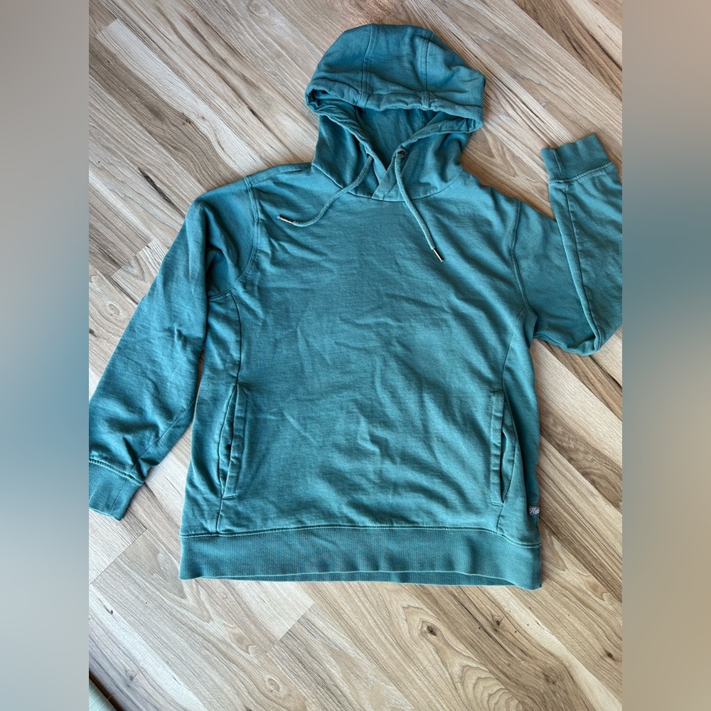Huntington Beach Club brand Organic 100% Cotton Women’s Hoodie Teal Blue, Small